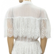 Love & Lemons Elegant Lace Ruffle Mini Dress S