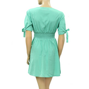 Valencia & Vrine Smocked Tunic Mini Dress XS