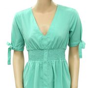 Valencia & Vrine Smocked Tunic Mini Dress XS