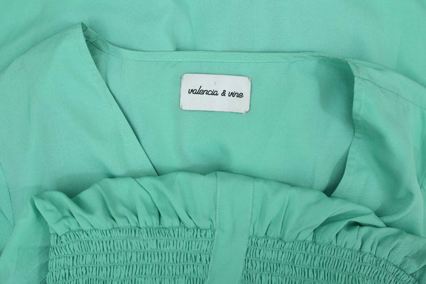 Valencia & Vrine Smocked Tunic Mini Dress XS