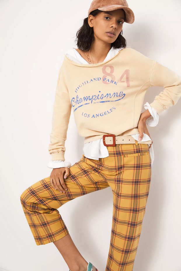 Maeve Anthropologie Championne Graphic Sweatshirt Pullover Top M