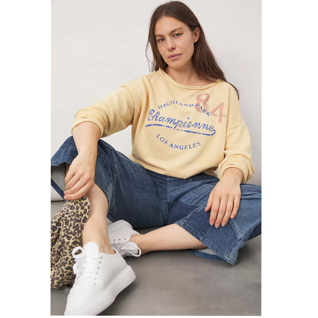 Maeve Anthropologie Championne Graphic Sweatshirt Pullover Top M