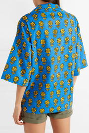 Rhode Resort Carl Printed Cotton-Voile Blouse Shirt Top XS