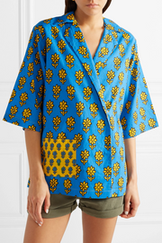 Rhode Resort Carl Printed Cotton-Voile Blouse Shirt Top XS