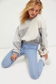 Free People We The Free Touch Of Grey Cropped Pullover Top