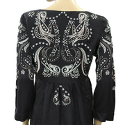 Odd Molly Anthropologie Floral Embroidered Mini Dress S