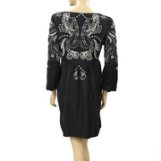 Odd Molly Anthropologie Floral Embroidered Mini Dress S