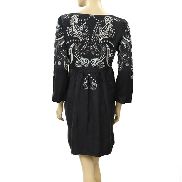 Odd Molly Anthropologie Floral Embroidered Mini Dress S