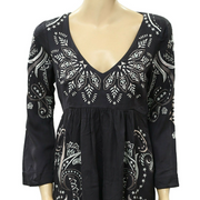 Odd Molly Anthropologie Floral Embroidered Mini Dress S