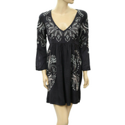 Odd Molly Anthropologie Floral Embroidered Mini Dress S