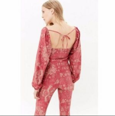 Kimchi Blue Urban Outfitters lara Penny Flare Crop Top M
