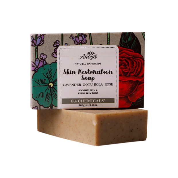 Anoya Skin Restoration Natural Handmade Soap 0% CHEMICALS Rose Gotu-Kola 3.5 oz
