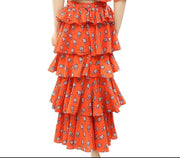 Rhode Resort Romeo Floral Printed Tiered Maxi Skirt