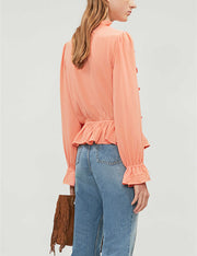 HappyXNature Kate Hudson Lark Floral Embroidery Blouse Top M