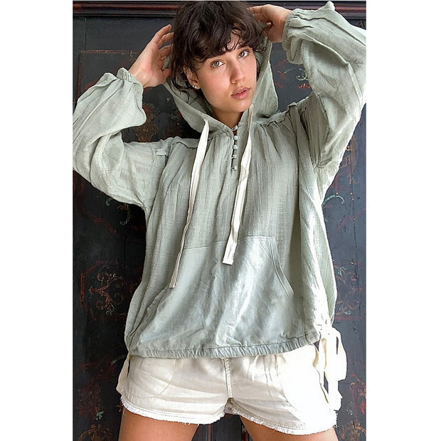 Out From Under Urban Outfitters Helena Gauze Hoodie Top S