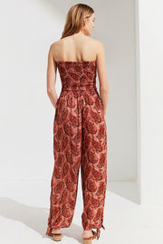 Urban Outfitters Uo Strapless Smocked Jumpsuit Dress
