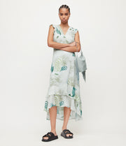 All Saints Dela Ngaru Midi Dress S 4