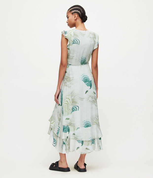 All Saints Dela Ngaru Midi Dress S 4