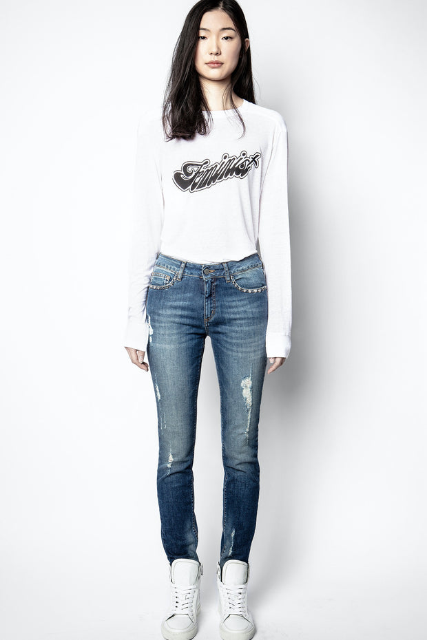 Zadig & Voltaire Tunisien Ericka Feminist T-Shirt Top
