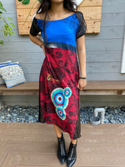 Desigual Retro Printed Midi Dress M US