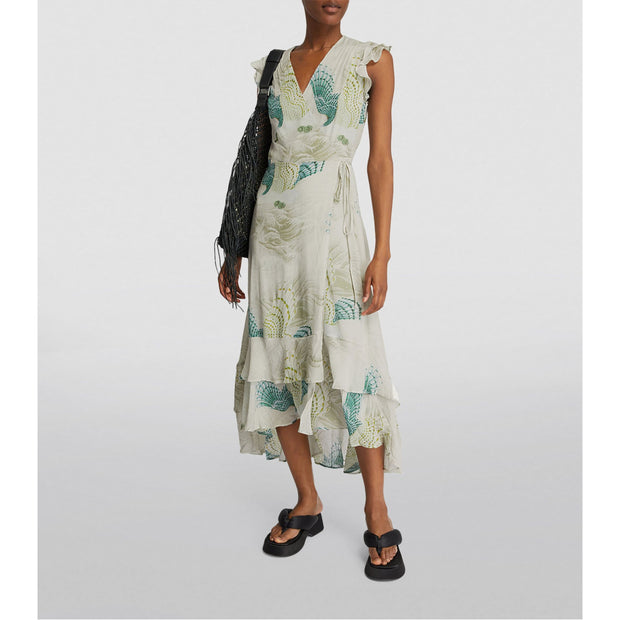 All Saints Dela Ngaru Midi Dress S 4