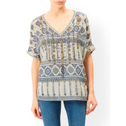 Monsoon Beaded Embellished Embroidered Printed Tunic Top