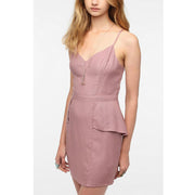 Kimchi Blue Urban Outfitters Soft Woven Peplum Solid Slip Mini Dress S6