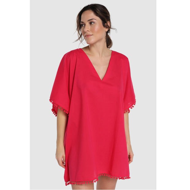 El Corte Inges Pink Kaftan Mini Dress M