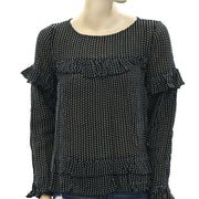 All Saints Spitalfields London Embroidered Blouse Top M