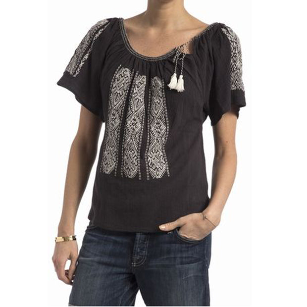 Soeurs Anthropologie Nino 刺绣衬衫上衣
