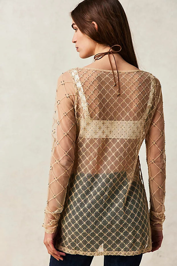 Free People Cross My Heart Tunic Top