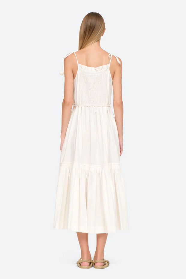 Sea New York Willa Smocked Maxi Long Dress S