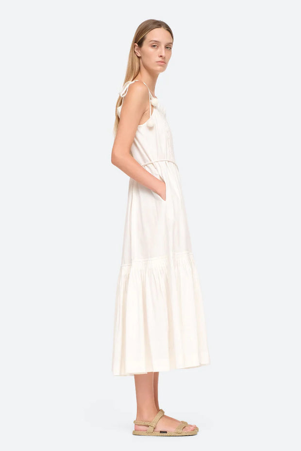 Sea New York Willa Smocked Maxi Long Dress S