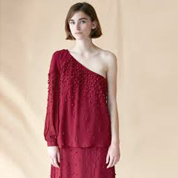 Hoss Intropia Anthropologie Beaded Top & Skirt Set M