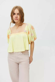 Urban Outfitters UO Cardamon Embroidered Blouse Top