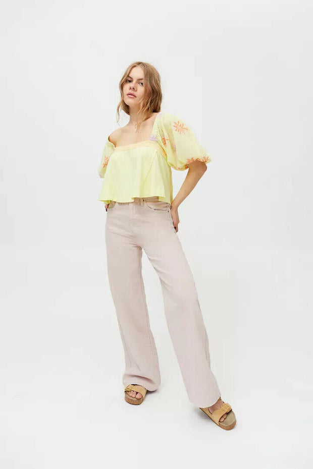 Urban Outfitters UO Cardamon Embroidered Blouse Top