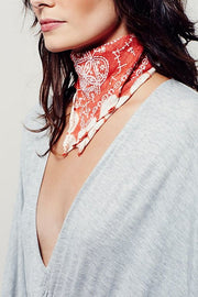 Free People Heirloom Embroidered Bandana Scarves