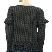 All Saints Spitalfields London Embroidered Blouse Top M
