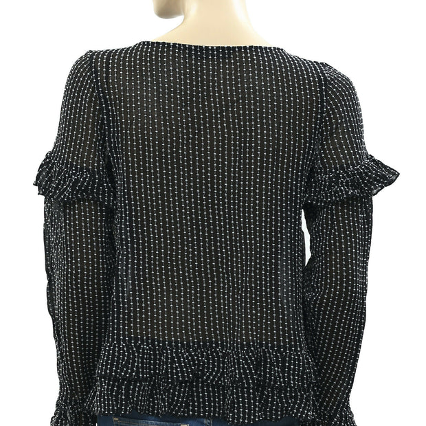 All Saints Spitalfields London Embroidered Blouse Top M