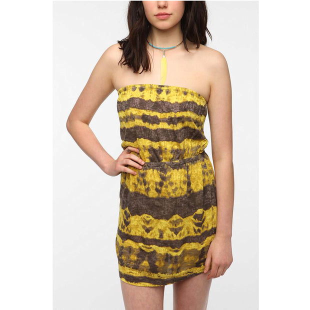 Ecote Urban Outfitters Strapless Knit Dye Effect Mini Dress