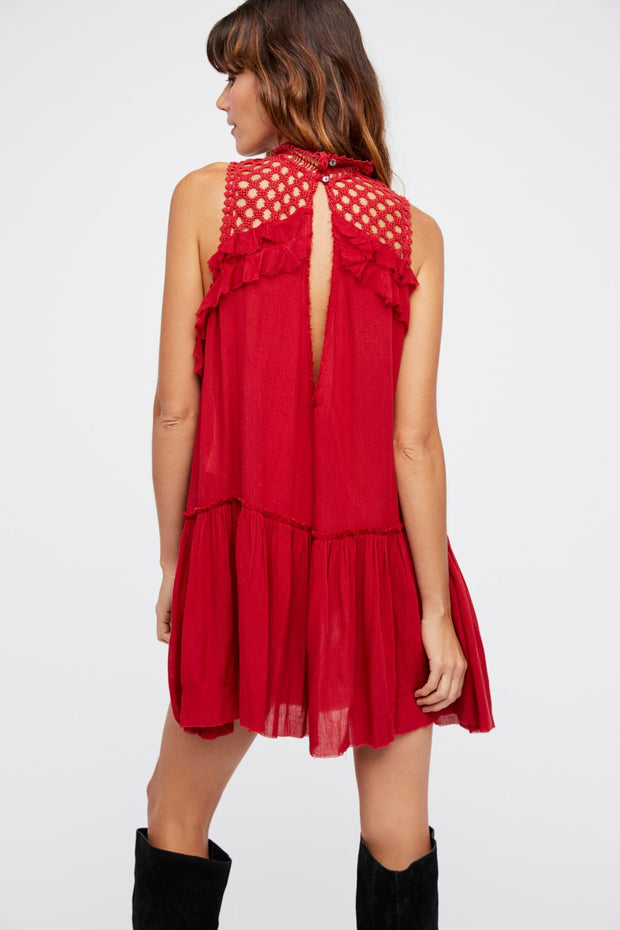 Free People Fp One Ma Jolie Ruffle Mini Dress