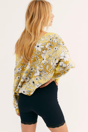 Free People Martin Floral Printed Pullover Top