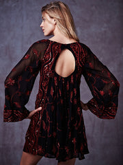 $350 Free People My Beloved Georgette Mini Dress