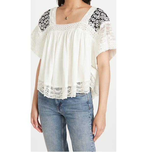 Free People Prairie Days Blouse Top