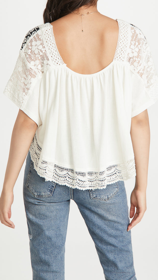Free People Prairie Days Blouse Top