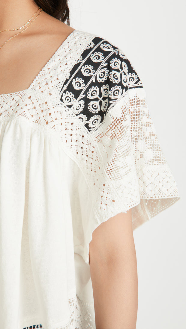 Free People Prairie Days Blouse Top