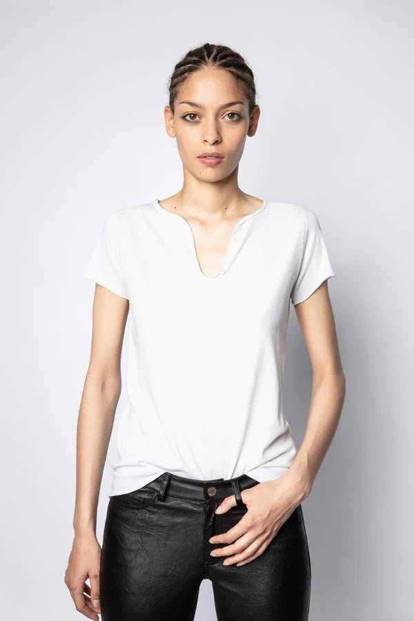 Zadig & Voltaire Tunisien MC Skull Print T-Shirt Top