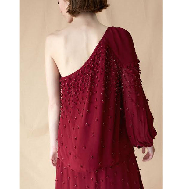 Hoss Intropia Anthropologie Beaded Top & Skirt Set M
