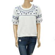 Daily Practice by Anthropologie Lou Embroidered Lounge Top