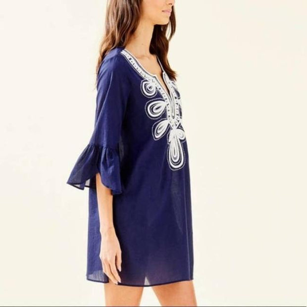 Lilly Pulitzer Piet Coverup Embroidered Tunic Dress